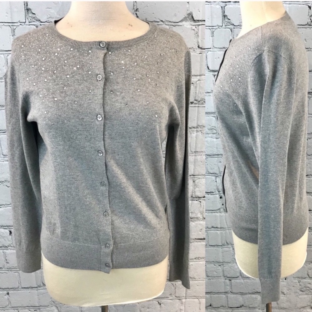 LOFT Rhinestone embellished cardigan